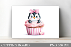 Cute Penguin Cutting Board. Christmas Cutting Board Design Product Image 1