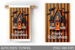 Halloween Kitchen Towel Design. Halloween Sublimation Product Image 1