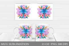 Dragonfly Mug Design. Dragonfly Sublimation Product Image 1
