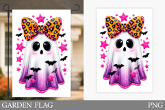 Cute Ghost Garden Flag. Halloween Garden Flag Design Product Image 1