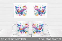 Whale Mug Sublimation. Sea Mug Design Product Image 1