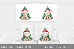 Christmas Bear Mug Design. Christmas Mug Sublimation Product Image 1