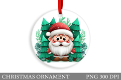 Santa Claus Christmas Ornament. Cute Santa Claus Sublimation Product Image 1