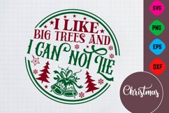 Farmhouse Christmas Round Sign SVG Design Product Image 1