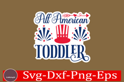 4th of July Sticker Svg Design, Patriotics Quotes Svg, Product Image 1