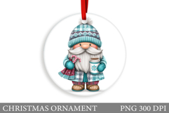 Gnome Christmas Ornament. Christmas Ornament Sublimation Product Image 1