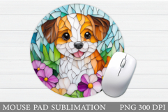 Cute Dog Mouse Pad Design. Dog Summer Mouse Pad Sublimation Product Image 1