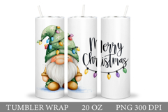 Christmas Gnome Tumbler. Christmas Tumbler Sublimation Product Image 1