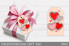 Hearts Gift Tag Printable. Valentines Gift Tag Design Product Image 1