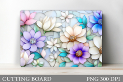 Floral Cutting Board Design. Flowers Cutting Board Product Image 1