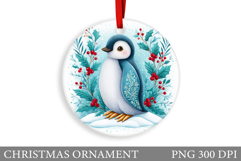 Cute Penguin Christmas Ornament. Christmas Ornament Design Product Image 1