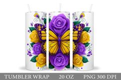Butterfly Tumbler Design. Butterfly Tumbler Sublimation Product Image 1