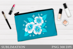 Floral Makeup Bag. Flowers Makeup Pouch Sublimation Product Image 1