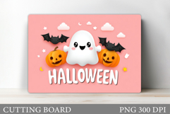 Cute Halloween Cutting Board. Cute Ghost Cutting Board Product Image 1