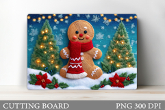 Christmas Cutting Board Design. Gingerbread Cutting Board Product Image 1