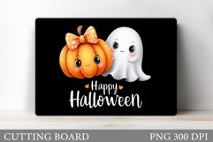 Cute Halloween Cutting Board. Cute Ghost Cutting Board Product Image 1