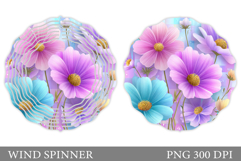 Flowers Wind Spinner Design. Wildflowers Wind Spinner Product Image 1