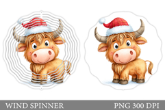 Christmas Cow Wind Spinner. Christmas Wind Spinner Design Product Image 1