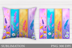 Flowers Pillow Design. Floral Pillow Sublimation Product Image 1