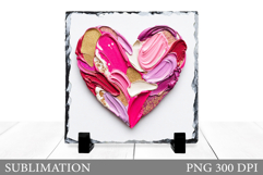 Valentines Heart Sublimation. Valentines Heart Slate Product Image 1