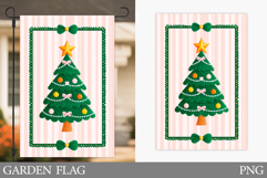 Christmas Tree Garden Flag. Christmas Garden Flag Design Product Image 1