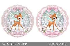 Christmas Deer Wind Spinner. Christmas Wind Spinner Design Product Image 1