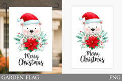 Polar Bear Garden Flag. Christmas Garden Flag Design Product Image 1