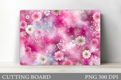 Flowers Cutting Board. Floral Cutting Board Sublimation Product Image 1