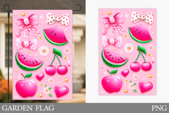 Fruits Garden Flag Design. Summer Garden Flag Sublimation Product Image 1