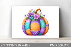 Fall Pumpkin Cutting Board. Fall Kitchen Cutting Board Product Image 1