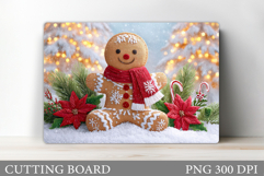 Christmas Cutting Board Design. Gingerbread Cutting Board Product Image 1