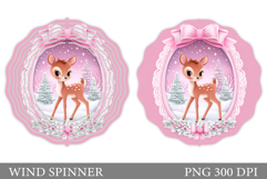 Christmas Deer Wind Spinner. Christmas Wind Spinner Design Product Image 1