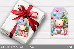 Christmas Gift Tags. Christmas Bear Gift Tag Printable Product Image 1