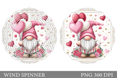 Valentines Gnome Wind Spinner. Valentines Wind Spinner Product Image 1