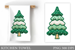 Christmas Tree Kitchen Towel. Christmas Deer Kitchen Towel Product Image 1