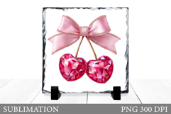 Valentines Cherry Sublimation. Valentines Cherries Slate Product Image 1