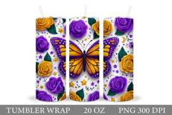 Butterfly Tumbler Sublimation. Butterfly Sublimation Product Image 1