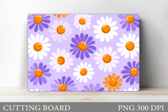 Daisy Flowers Cutting Board. Flowers Kitchen Cutting Design Product Image 1