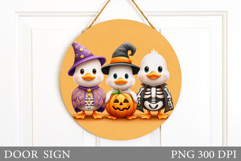 Ghost Goose Door Sign. Halloween Door Sign sublimation Product Image 1