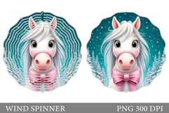 Christmas Horse Wind Spinner. Christmas Wind Spinner Design Product Image 1