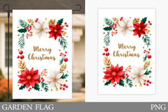 Merry Christmas Garden Flag. Christmas Garden Flag Design Product Image 1