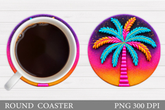 Palm Tree Coaster Design. Palm Tree Sublimation Product Image 1