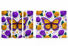 Butterfly Tumbler Sublimation. Butterfly Sublimation Product Image 2