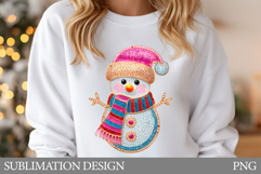 Sparkling Snowman Sublimation. Snowman T-Shirt Design Product Image 1