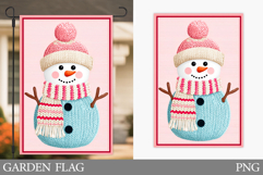 Cute Snowman Garden Flag. Christmas Garden Flag Design Product Image 1