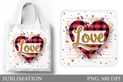 Love Tote Bag Design. Hearts Sublimation Product Image 1