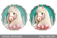 Christmas Horse Wind Spinner. Christmas Wind Spinner Design Product Image 1