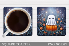 Halloween Ghost Teacher Coaster. Cute Ghost Coaster Design Product Image 1