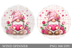 Valentines Gnome Wind Spinner. Valentines Wind Spinner Product Image 1