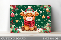 Christmas Cow Cutting Board. Christmas Cutting Board Product Image 1